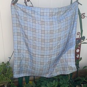 Authentic Burberry silk nova plaid scarf